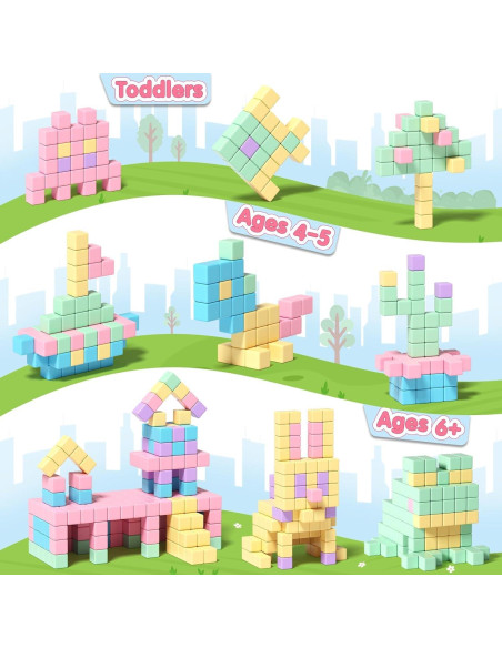 Bloques Magnéticos Apluses 45PCS para Niños 3 a 5 Años Bloques Magnéticos Apluses 45PCS para Niños 3 a 5 Años