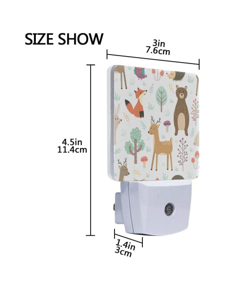 Luz Nocturna LED Enchufable DIY.HD 2-pack Sensor Crepuscular