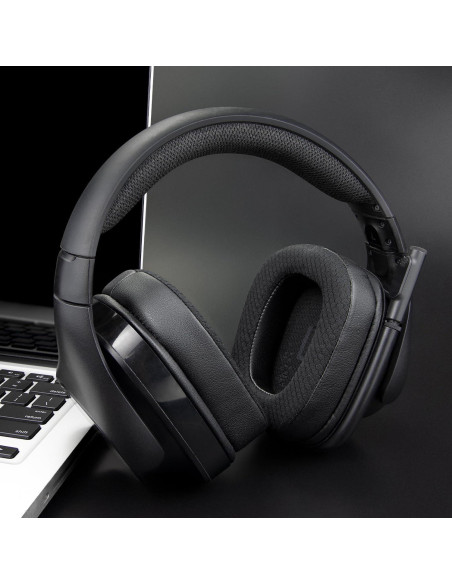 Almohadillas de Reemplazo SOULWIT para Auriculares Logitech G35 G933 G430 - Negro