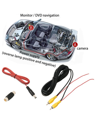 Cable de Video RCA QDiShi 6M para Cámara de Respaldo