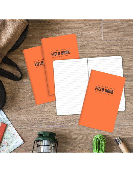 Cuaderno de Campo Elan Publishing 5x8" Naranja - Paquete de 4 Cuaderno de Campo Elan Publishing 5x8" Naranja - Paquete de 4