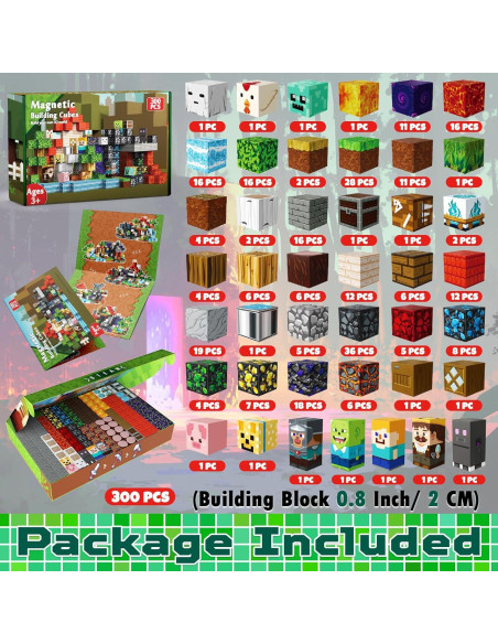 300 Bloques Magnéticos de Construcción GraceDuck - Juguete STEM 3+