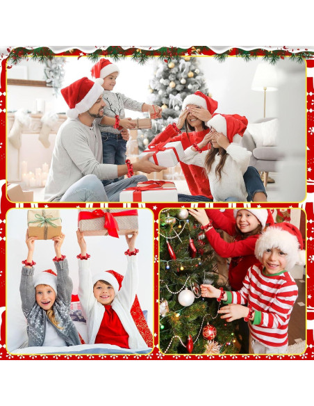 Pulseras de Campanas de Jingle Augshy - 2 Piezas Rojas