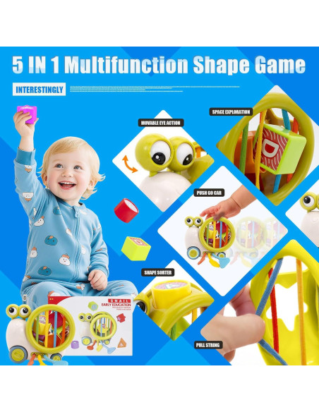 Cubo de Actividad Educativo BYFWH para Bebés 18-48 Meses Verde