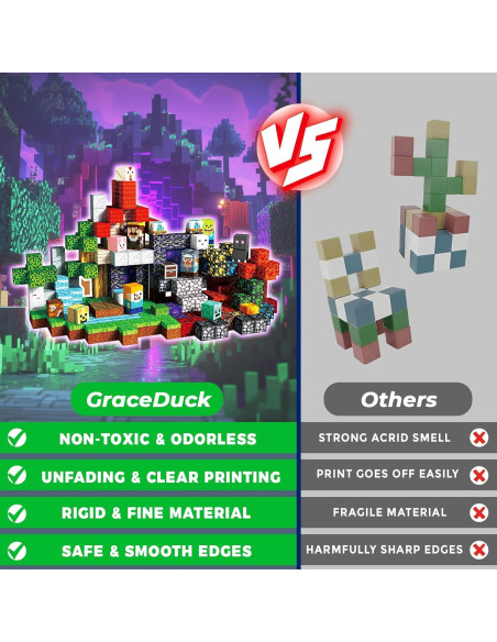 300 Bloques Magnéticos de Construcción GraceDuck - Juguete STEM 3+