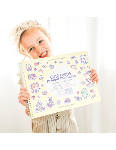 Libro de Pegatinas Cupkin Comidas Lindas 500+ para Niños