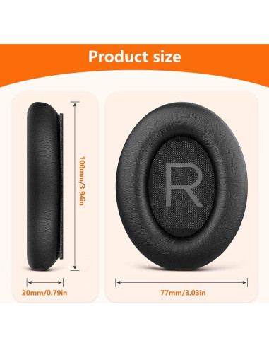 Almohadillas de Reemplazo Toyoso para Auriculares Bose QC45 QC35