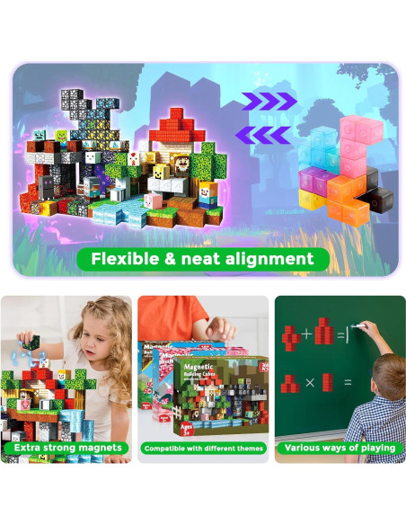 300 Bloques Magnéticos de Construcción GraceDuck - Juguete STEM 3+