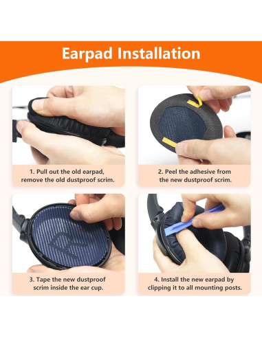 Almohadillas de Reemplazo Toyoso para Auriculares Bose QC45 QC35