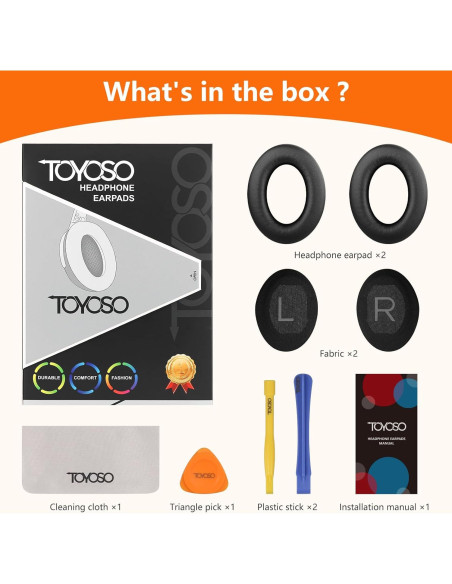 Almohadillas de Reemplazo Toyoso para Auriculares Bose QC45 QC35