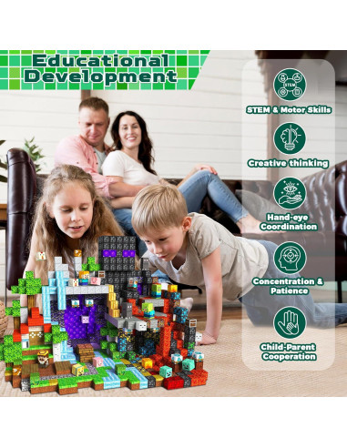 300 Bloques Magnéticos de Construcción GraceDuck - Juguete STEM 3+
