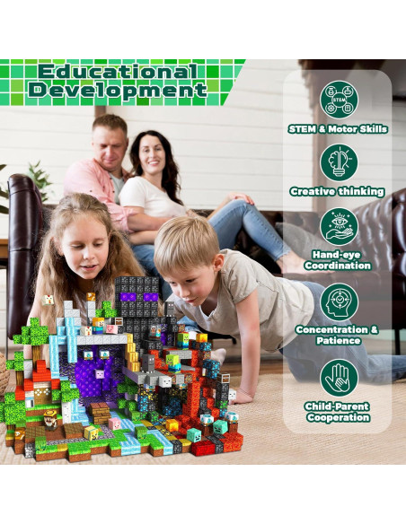 300 Bloques Magnéticos de Construcción GraceDuck - Juguete STEM 3+