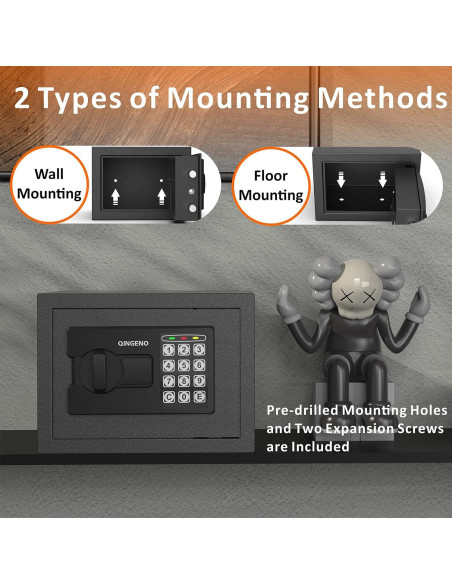 Caja Fuerte Mini QINGENO LT-208-EBK con Teclado Electrónico