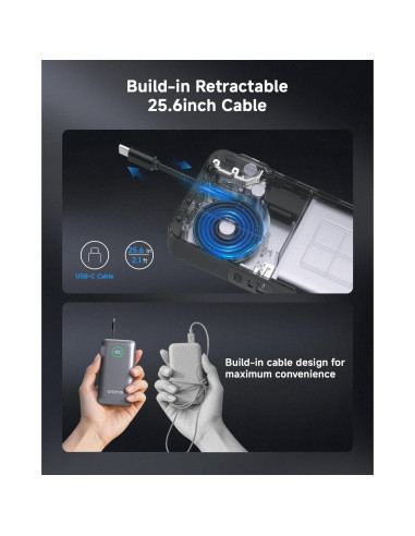 Cargador Portátil 10000mAh Gitryin con Estación de Carga 12-en-1