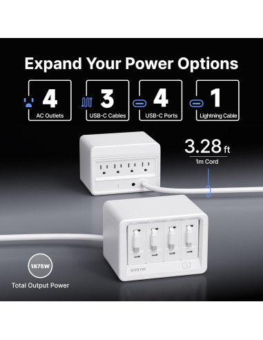Cargador Portátil 10000mAh Gitryin con Estación de Carga 12-en-1