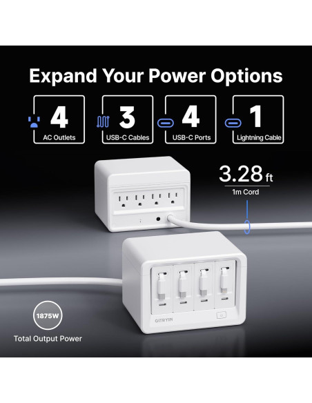 Cargador Portátil 10000mAh Gitryin con Estación de Carga 12-en-1