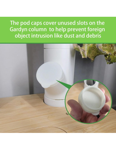 10 Tapas de Vaso Blancas para Gardyn - Protección Hidropónica