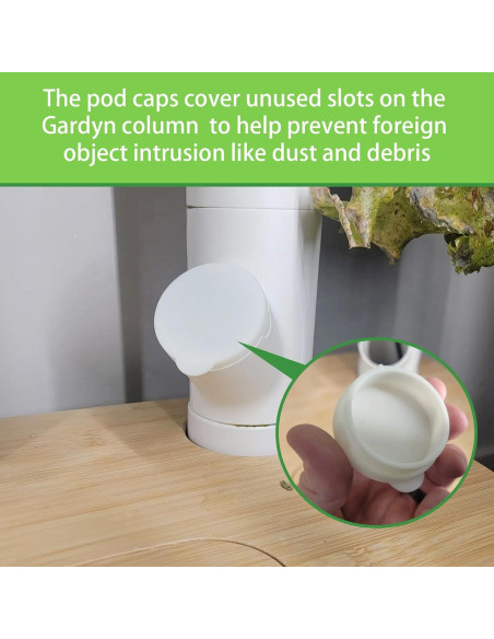 10 Tapas de Vaso Blancas para Gardyn - Protección Hidropónica