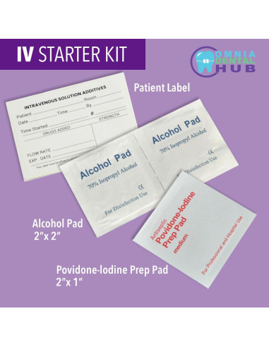 Kit de Inicio IV Estéril Omnia ONE - 100 PCs para Inserción Médica