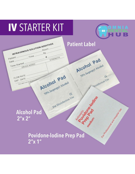 Kit de Inicio IV Estéril Omnia ONE - 100 PCs para Inserción Médica