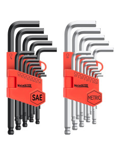 Juego de Llaves Allen Meiwaltee 26PCS Métrico y SAE 1.27-10mm