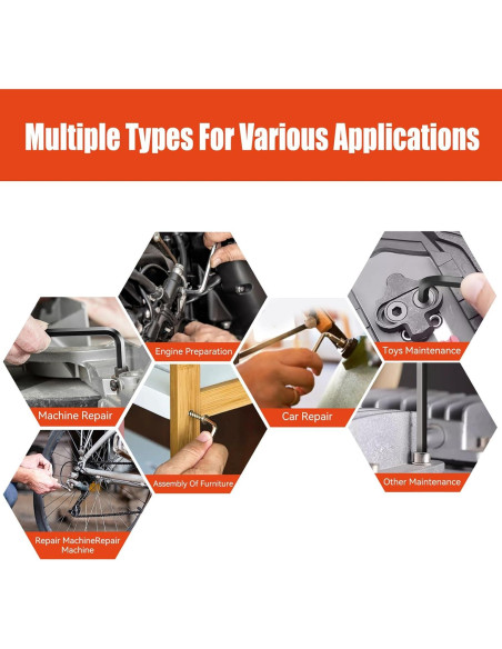 Juego de Llaves Allen Meiwaltee 26PCS Métrico y SAE 1.27-10mm