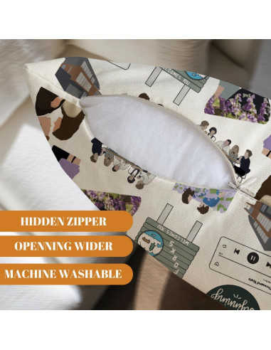 Funda de Almohada Decorativa LONGXIN Chica de Edward 45x45 cm