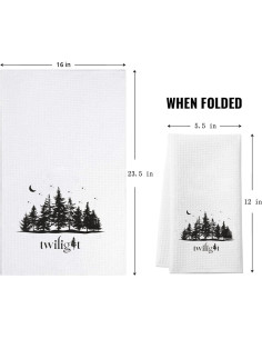 Toalla de Cocina ZJXHPO Crepúsculo 40x60 cm Tejido Waffle 2