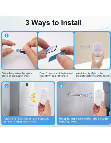 Luz Nocturna LED Hiwrolat con Sensor de Movimiento 2 Paquete