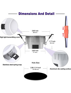 Luz Empotrada Inteligente 3" 12Pack Zengge RGBWW WiFi Bluetooth 2