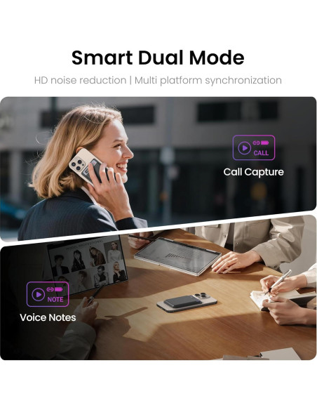 Grabadora de Voz AI ABVPO 64GB con Transcripción y Resumen