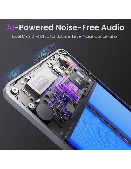 Grabadora de Voz AI ABVPO 64GB con Transcripción y Resumen