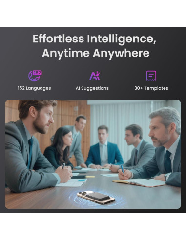 Grabadora de Voz AI ABVPO 64GB con Transcripción y Resumen