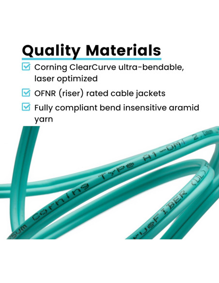 Cable de Parche de Fibra LC a LC trueCABLE 7m OM3 Multimodo