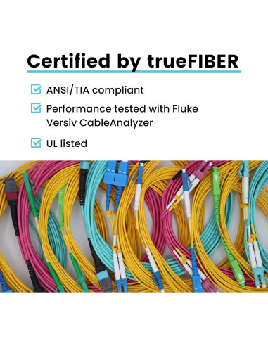 Cable de Parche de Fibra LC a LC trueCABLE 7m OM3 Multimodo