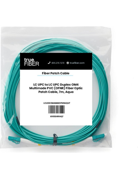 Cable de Parche de Fibra LC a LC trueCABLE 7m OM3 Multimodo