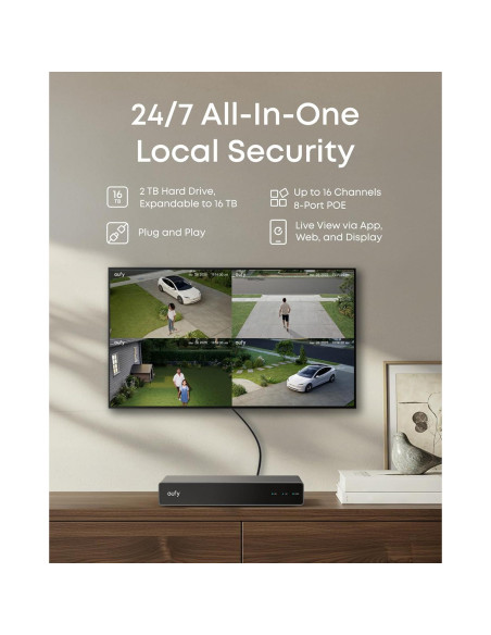Grabador de Video en Red eufy S4, 8CH/16CH, 2TB, AI Local Grabador de Video en Red eufy S4, 8CH/16CH, 2TB, AI Local