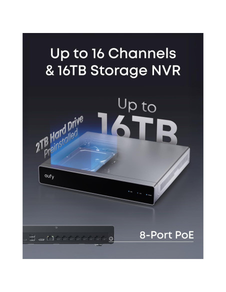 Grabador de Video en Red eufy S4, 8CH/16CH, 2TB, AI Local Grabador de Video en Red eufy S4, 8CH/16CH, 2TB, AI Local