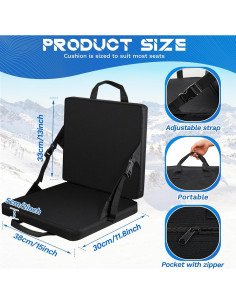 Asientos de Estadio Plegables Juexica 2 Pcs 38x33 cm 2