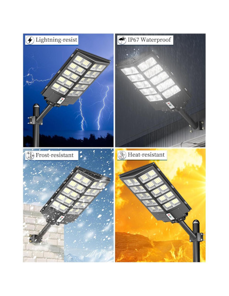 Luz Solar de Calle Gefolly SL-6200W 620000LM IP67 6500K
