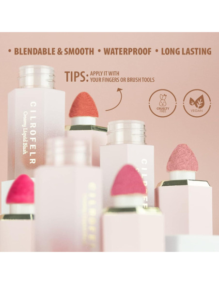 Rubor Líquido Cremoso Cilrofelr Atractivo 6.56 ml - Larga Duración
