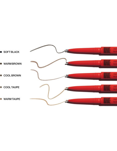 Lápiz de Cejas Nano MAKE Beauty - Marrón Frío, Precisión y Larga Duración