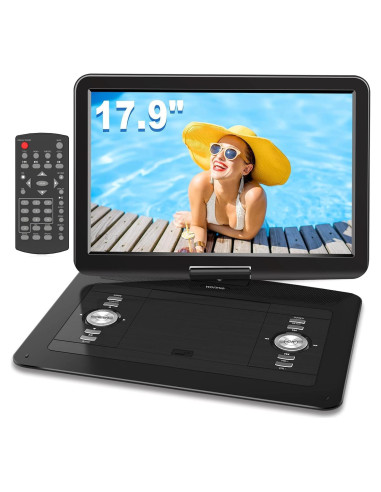 Reproductor de DVD Portátil WONNIE W-1458 15.4" HD Batería 6h
