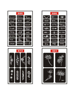 Kit de Tatuaje Temporal HuoHuo 10PCS con Plantillas A4 2