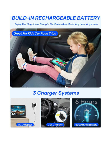 Reproductor de DVD Portátil WONNIE W-1458 15.4" HD Batería 6h