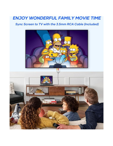 Reproductor de DVD Portátil WONNIE W-1458 15.4" HD Batería 6h