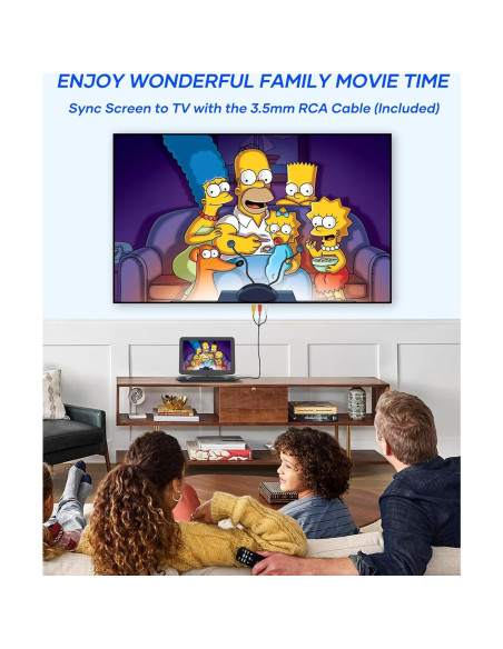 Reproductor de DVD Portátil WONNIE W-1458 15.4" HD Batería 6h