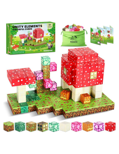 Bloques Magnéticos Kid Odyssey - Casa de Hongos 75 PCS