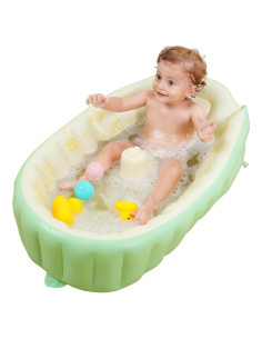 Bañera Inflable para Bebés Rlozftel Verde con Bomba de Aire