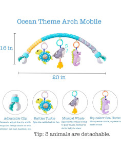 Juguete de Arco para Cochecito de Bebé XY - Móvil Musical Oceánico 2